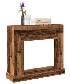 vidaXL Kaminumrandung Altholz-Optik 100x30x87,5 cm Holzwerkstoff