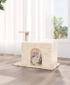 vidaXL Kratzbaum mit Sisal-Kratzsäule Creme 51 cm