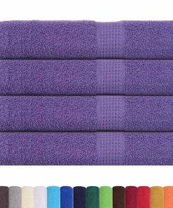 vidaXL Saunatücher 4 Stk. Lila 80x200 cm 360 g/m² 100% Baumwolle