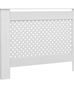 vidaXL Heizkörperverkleidungen 2 Stk. Weiß 112×19×81,5 cm MDF
