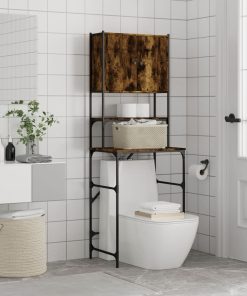 vidaXL Waschmaschinenschrank Räuchereiche 68x48,5x194 cm