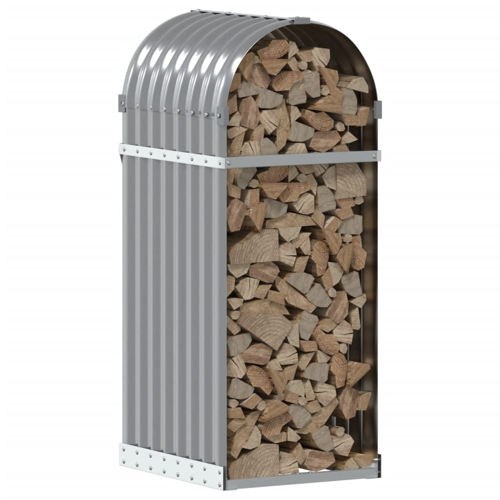 vidaXL Kaminholzunterstand Hellgrau 40x45x100 cm Verzinkter Stahl