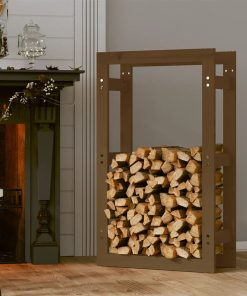 vidaXL Kaminholzregal Honigbraun 60x25x100 cm Massivholz Kiefer