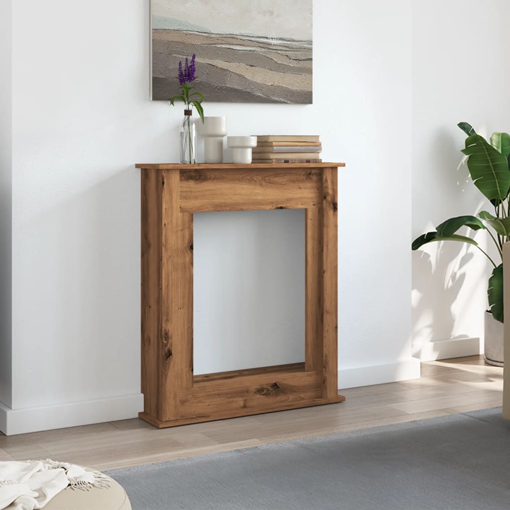vidaXL Kaminumrandung Artisan-Eiche 75x20x87,5 cm Holzwerkstoff