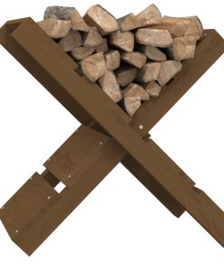 vidaXL Kaminholzhalter Honigbraun 47x39,5x48 cm Massivholz Kiefer