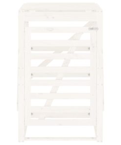 vidaXL Mülltonnenbox Weiß 84x90x128,5 cm Massivholz Kiefer