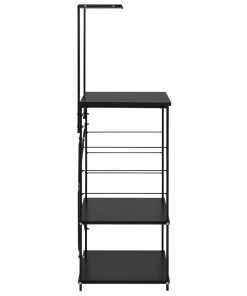 vidaXL Mikrowellenregal Schwarz 60x39,6x123 cm Holzwerkstoff