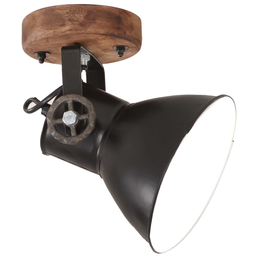 vidaXL Wand-/Deckenlampen Industriestil 2 Stk. Schwarz 20x25 cm E27