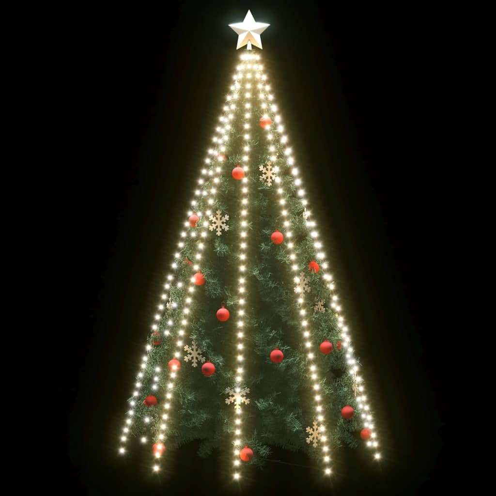 vidaXL Weihnachtsbaum-Lichternetz mit 400 LEDs Kaltweiß 400 cm