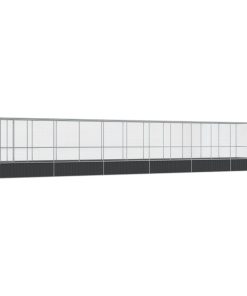 vidaXL Voliere mit Erweiterung Silbern 1246x207x212 cm Stahl