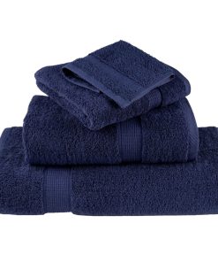 vidaXL Premium-Saunatücher SOLUND 4 Stk Marineblau 80x200 cm 600 g/m²