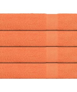 vidaXL Saunatücher 4 Stk. Orange 80x200 cm 360 g/m² 100% Baumwolle