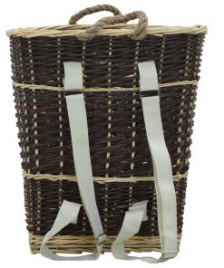 vidaXL Holzkorb mit Trageriemen 44,5×37×50 cm Natur Weide
