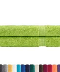 vidaXL Premium-Handtücher SOLUND 2 Stk. Apfelgrün 100x200 cm 600 g/m²