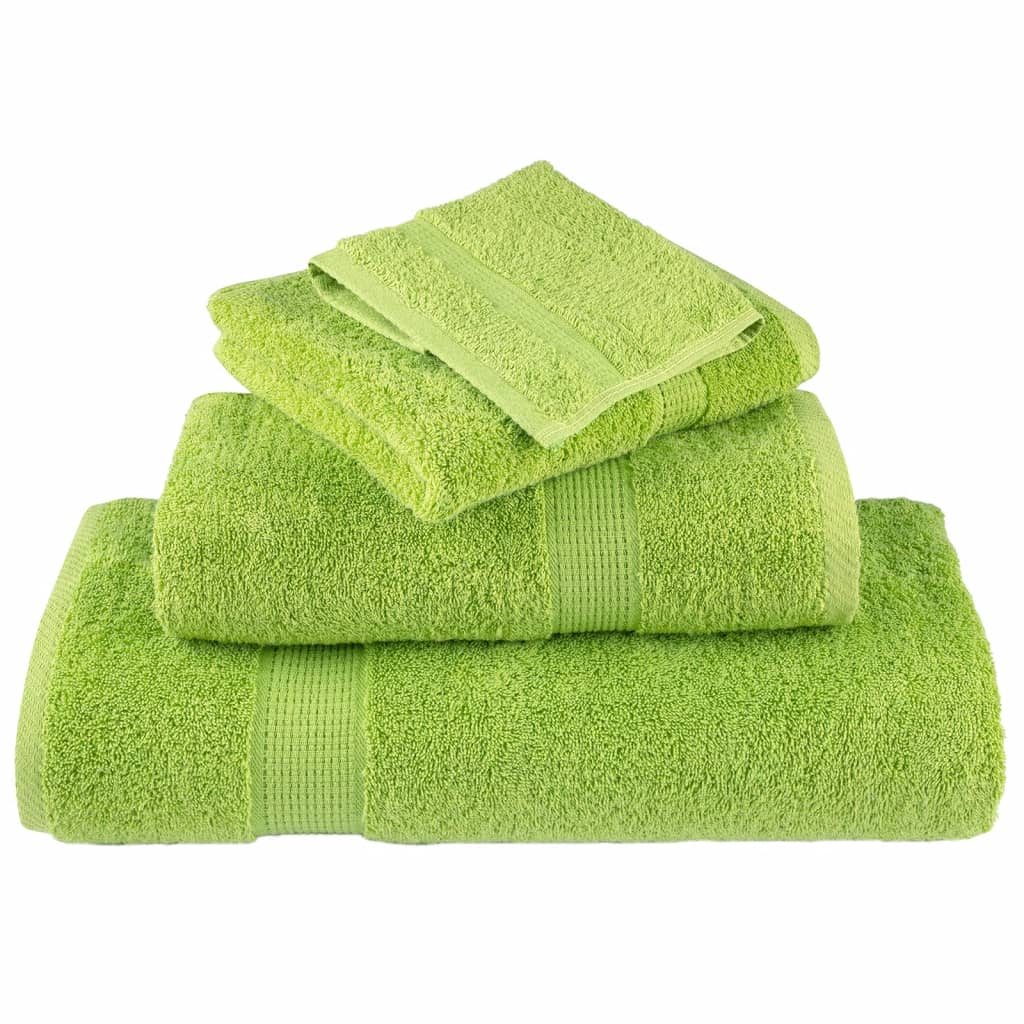 vidaXL Premium-Handtücher SOLUND 4 Stk. Apfelgrün 100x200 cm 600 g/m²