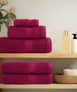 vidaXL Premium-Seiftücher SOLUND 10 Stk. Bordeaux 30x30 cm 600 g/m²
