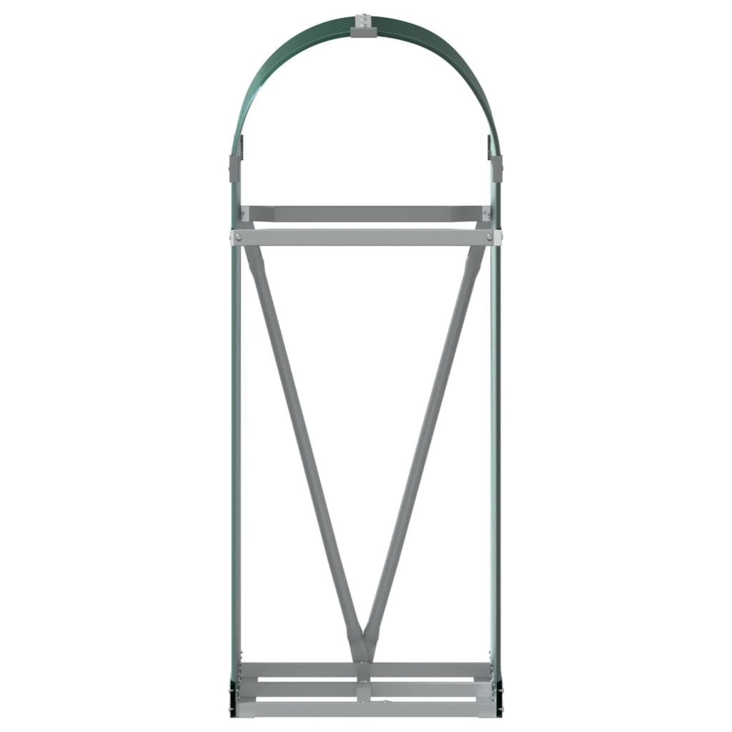 vidaXL Kaminholzunterstand Grün 40x45x100 cm Verzinkter Stahl
