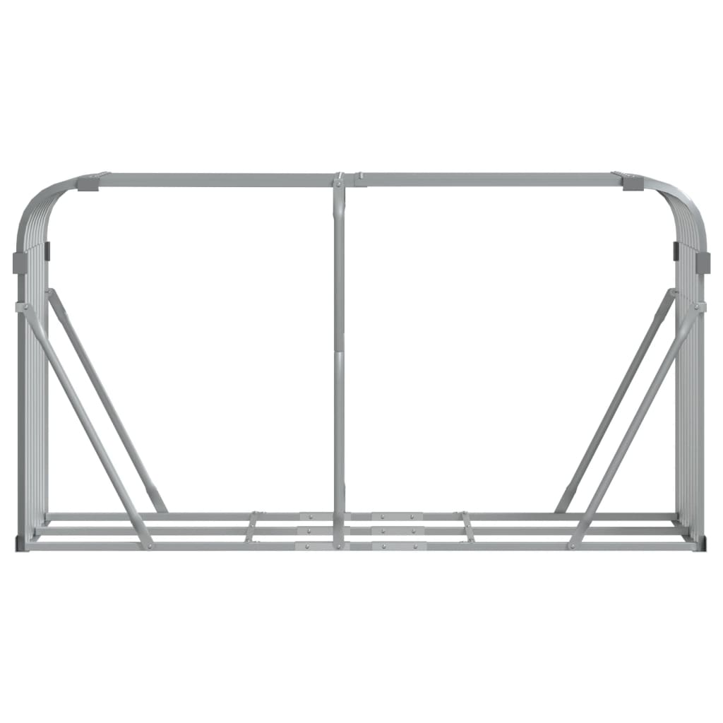 vidaXL Kaminholzunterstand Hellgrau 180x45x100 cm Verzinkter Stahl