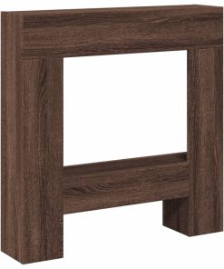 vidaXL Kaminumrandung Braun Eichen-Optik 81x18x82 cm Holzwerkstoff