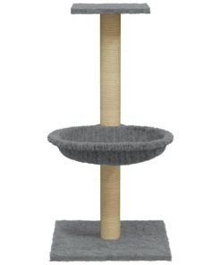 vidaXL Kratzbaum mit Sisal-Kratzsäule Hellgrau 74 cm