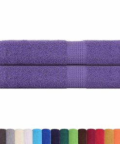 vidaXL Saunatücher 2 Stk. Lila 80x200 cm 360 g/m² 100% Baumwolle