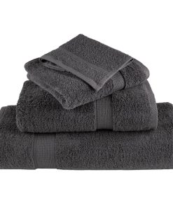 vidaXL Premium-Seiftücher SOLUND 10 Stk. Anthrazit 30x30 cm 600 g/m²