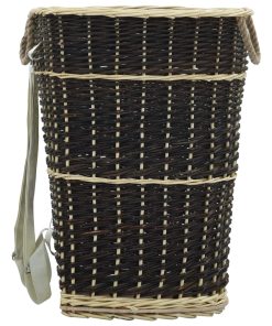 vidaXL Holzkorb mit Trageriemen 57 x 51 x 69 cm Natur Weide