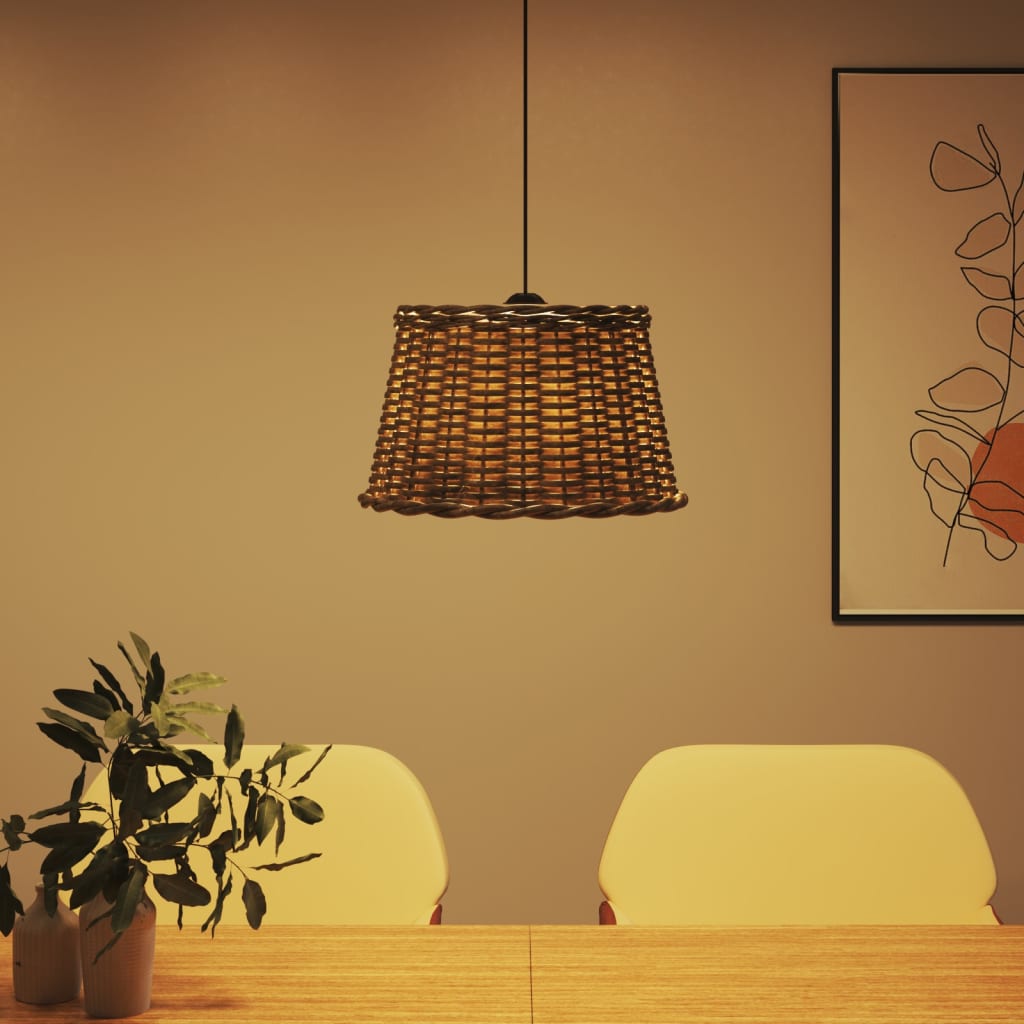 vidaXL Lampenschirm Braun Ø45x28 cm Korbweide