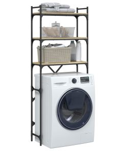 vidaXL Waschmaschinenregal Sonoma-Eiche 67x25x163 cm Holzwerkstoff