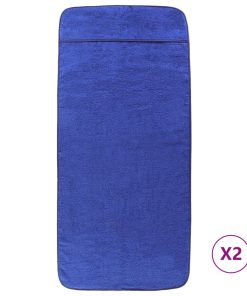 vidaXL Strandtücher 2 Stk. Königsblau 60x135 cm Stoff 400 GSM