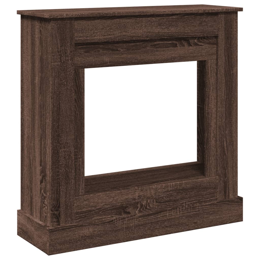 vidaXL Kaminumrandung Braun Eichen-Optik 90x30x90 cm Holzwerkstoff