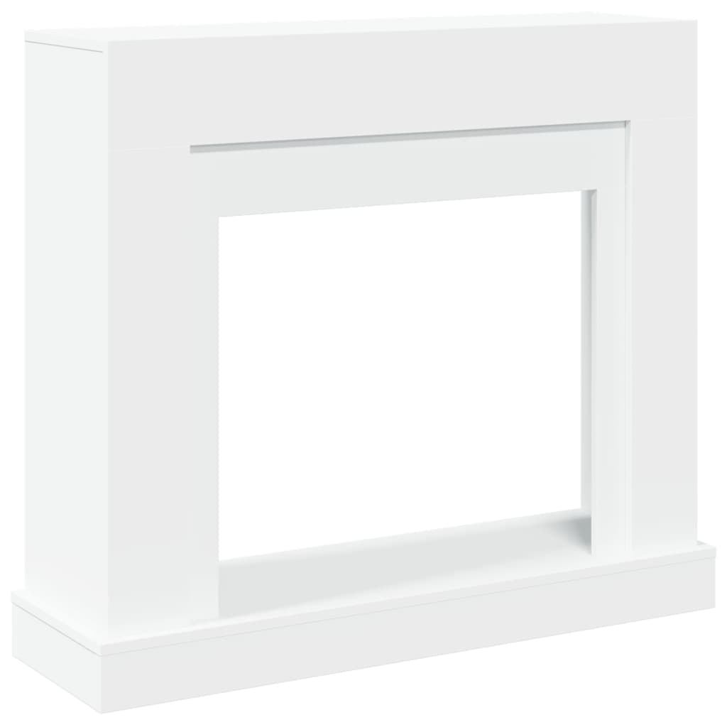 vidaXL Kaminumrandung Weiß 100x30x87,5 cm Holzwerkstoff