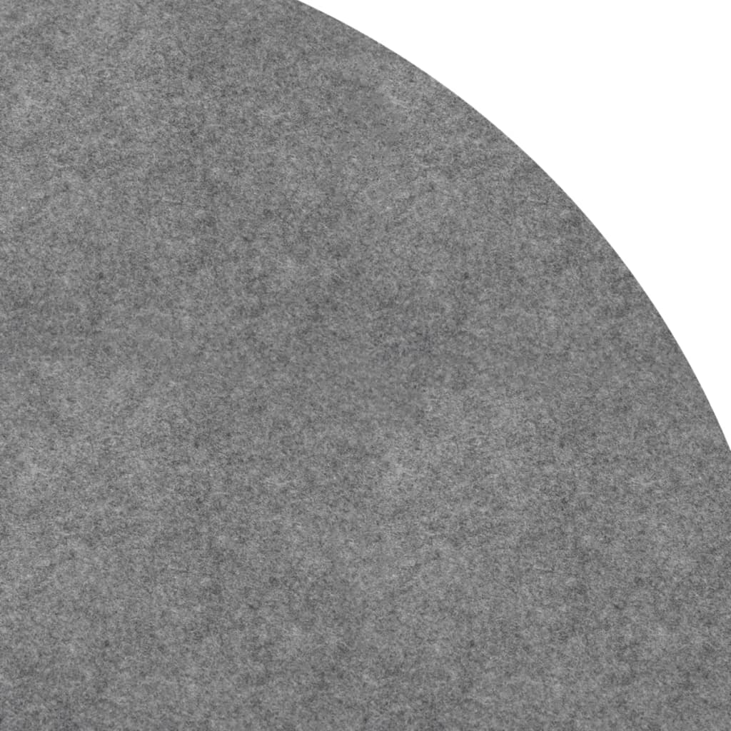 vidaXL Pool-Bodentuch Hellgrau Ø366 cm Polyester Geotextil