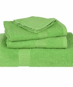 vidaXL Seiftücher 10 Stk. Apfelgrün 30x30 cm 360 g/m² 100% Baumwolle