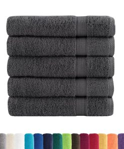 vidaXL Premium-Badetücher SOLUND 25 Stk. Anthrazit 100x150 cm 600 g/m²