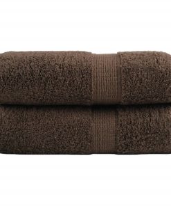 vidaXL Premium-Gästetücher SOLUND 2 Stk. Braun 30x50 cm 600 g/m²