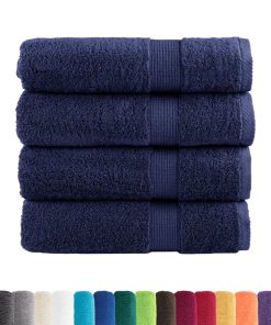 vidaXL Premium-Badetücher SOLUND 4 Stk. Marineblau 100x150 cm 600 g/m²
