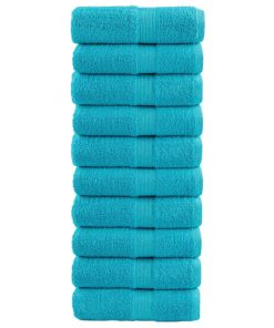 vidaXL Premium-Seiftücher SOLUND 10 Stk. Türkis 30x30 cm 600 g/m²