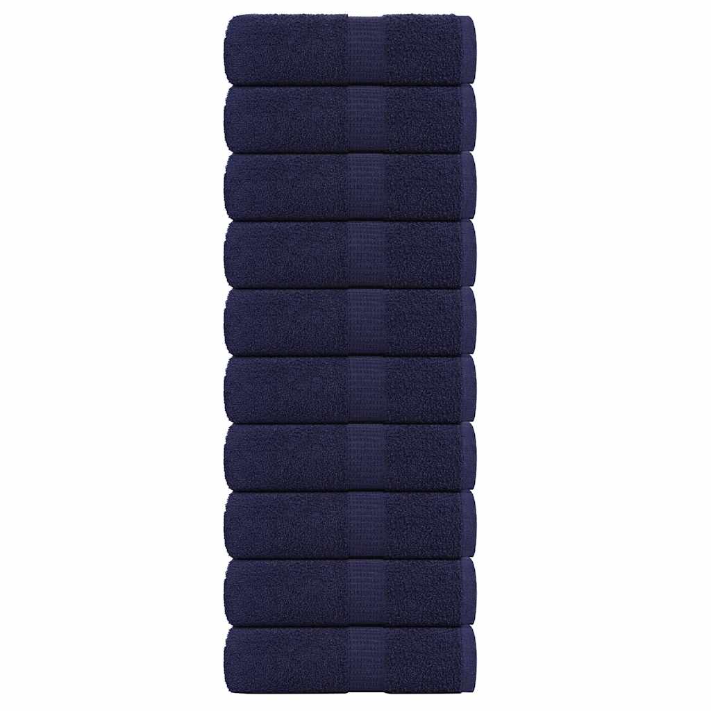 vidaXL Seiftücher 10 Stk. Marineblau 30x30 cm 360 g/m² 100% Baumwolle