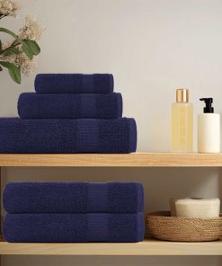 vidaXL Saunatücher 4 Stk. Marineblau 80x200 cm 360 g/m² 100% Baumwolle