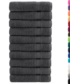 vidaXL Premium-Handtücher SOLUND 10 Stk. Anthrazit 50x100 cm 600 g/m²