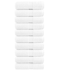 vidaXL Premium-Gästetücher SOLUND 10 Stk. Weiß 30x50cm 600 g/m²