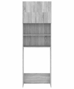 vidaXL Waschmaschinenschrank Grau Sonoma 64x25,5x190 cm