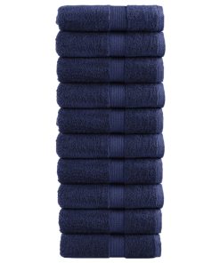 vidaXL Premium-Gästetücher SOLUND 10 Stk. Marineblau 30x50 cm 600 g/m²