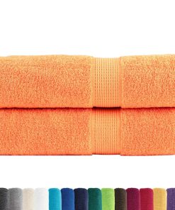 vidaXL Premium-Handtücher SOLUND 2 Stk. Orange 50x100 cm 600 g/m²