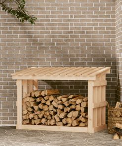 vidaXL Kaminholzregal 108x64,5x77 cm Massivholz Kiefer