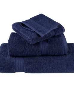 vidaXL Premium-Seiftücher SOLUND 10 Stk. Marineblau 30x30 cm 600 g/m²