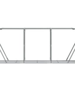 vidaXL Kaminholzunterstand Hellgrau 234x45x100 cm Verzinkter Stahl