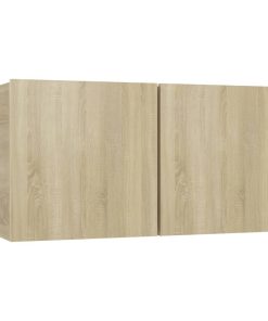 vidaXL Mueble de pared para TV madera contrachapada color roble sonoma