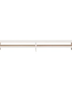 vidaXL Soporte de monitor madera maciza de pino blanco 100x24x13 cm